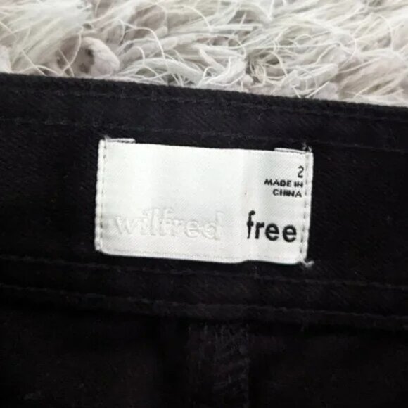 NWT Aritzia Wilfred black denim Straver Mini Skirt - Picture 5 of 5